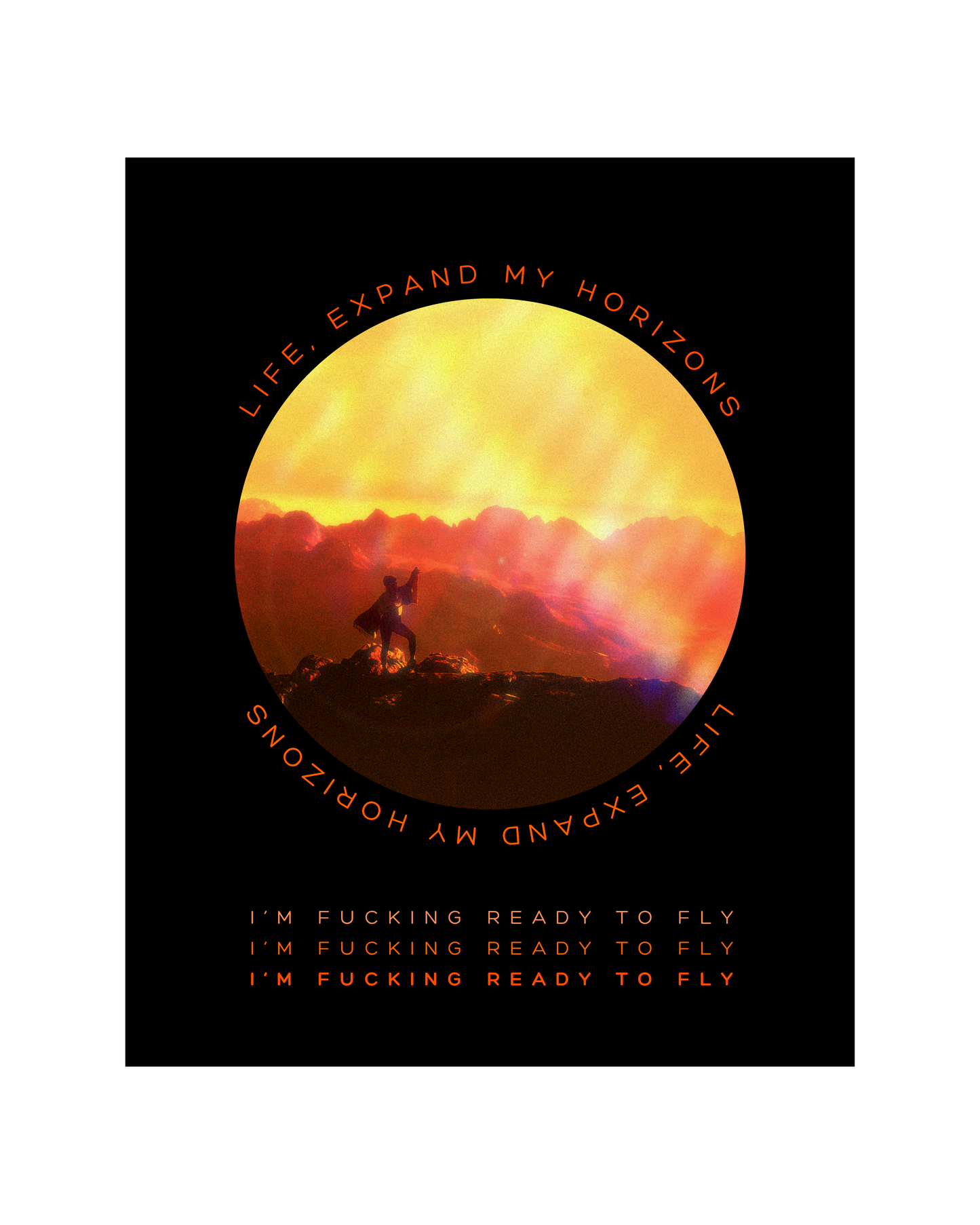 THE I'M READY TO FLY FREQUENCY - PREMIUM LIMITED EDITION FINE ART PRINT, GLASS-FRAMED