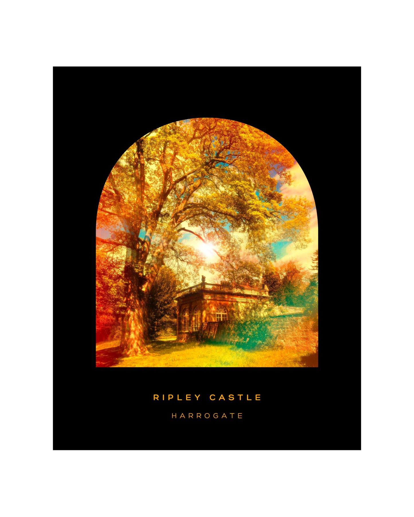 RIPLEY CASTLE II - PREMIUM LIMITED EDITION FINE ART PRINT, GLASS-FRAMED