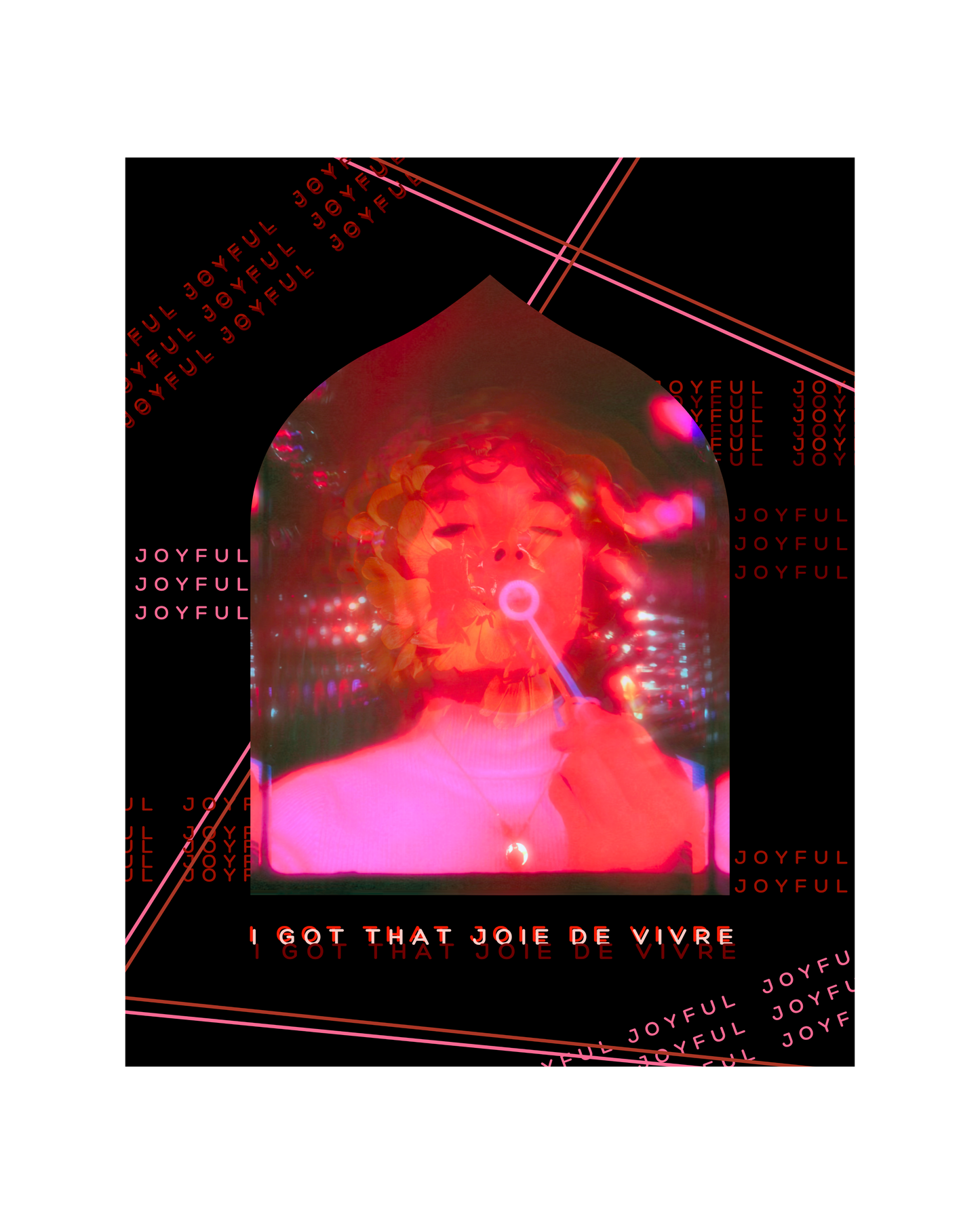 THE DELICIOUS JOY FREQUENCY  - PREMIUM LIMITED EDITION FINE ART PRINT, GLASS-FRAMED