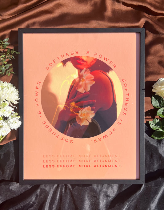 THE LESS EFFORT, MORE ALIGNMENT FREQUENCY  - PREMIUM LIMITED EDITION FINE ART PRINT, GLASS-FRAMED