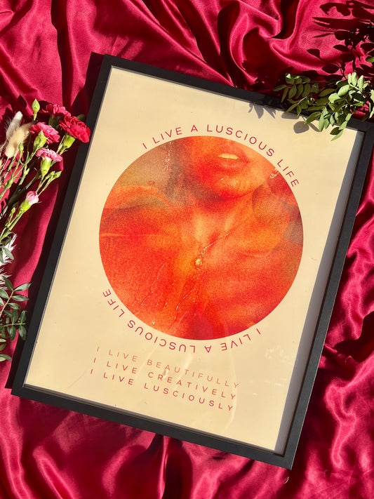 THE LIVING LUSCIOUSLY FREQUENCY - PREMIUM LIMITED EDITION FINE ART PRINT, GLASS-FRAMED